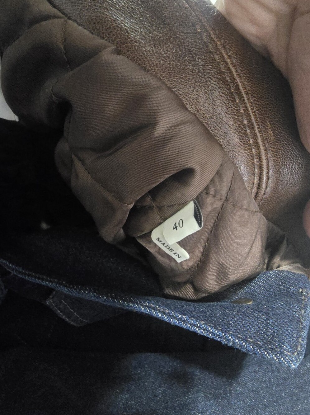 Sandro Raphael Denim Jacket With Leather Detail Long Sleeve Front Button Size L - Picture 10 of 16